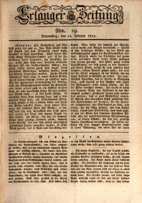 Erlanger Zeitung (Erlanger Real-Zeitung) Donnerstag 12. Februar 1824