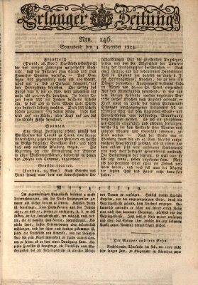 Erlanger Zeitung (Erlanger Real-Zeitung) Samstag 4. Dezember 1824