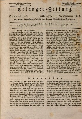 Erlanger Zeitung (Erlanger Real-Zeitung) Samstag 30. Dezember 1826