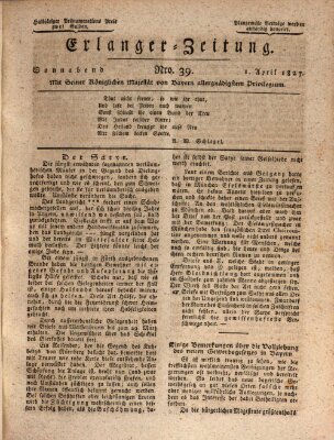 Erlanger Zeitung (Erlanger Real-Zeitung) Sonntag 1. April 1827
