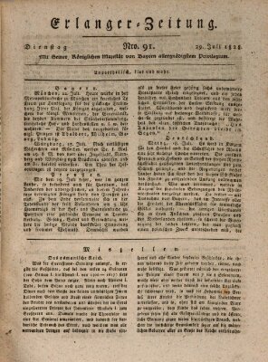 Erlanger Zeitung (Erlanger Real-Zeitung) Dienstag 29. Juli 1828
