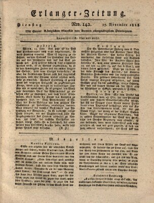Erlanger Zeitung (Erlanger Real-Zeitung) Dienstag 25. November 1828