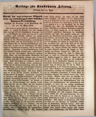 Landshuter Zeitung Donnerstag 10. April 1873