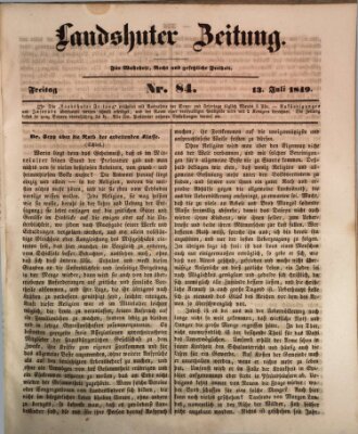 Landshuter Zeitung Freitag 13. Juli 1849