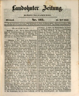 Landshuter Zeitung Mittwoch 10. Juli 1850
