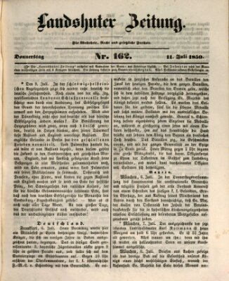 Landshuter Zeitung Donnerstag 11. Juli 1850
