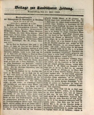 Landshuter Zeitung Donnerstag 11. Juli 1850
