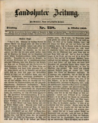 Landshuter Zeitung Dienstag 8. Oktober 1850