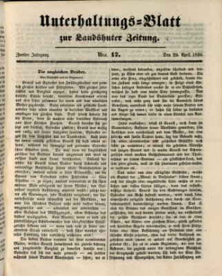 Landshuter Zeitung Montag 29. April 1850