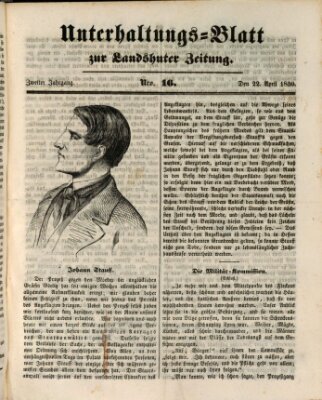 Landshuter Zeitung Montag 22. April 1850