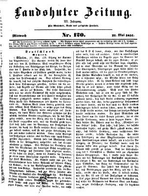 Landshuter Zeitung Mittwoch 21. Mai 1851