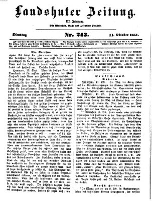 Landshuter Zeitung Dienstag 14. Oktober 1851
