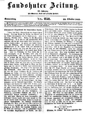 Landshuter Zeitung Donnerstag 23. Oktober 1851