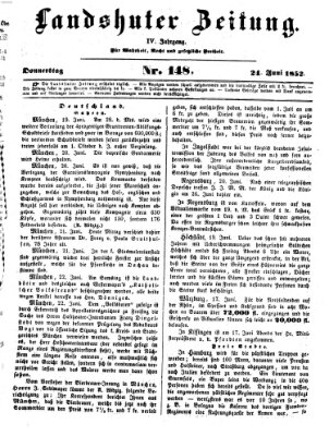 Landshuter Zeitung Donnerstag 24. Juni 1852