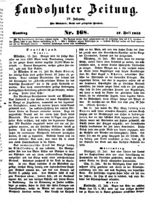 Landshuter Zeitung Samstag 17. Juli 1852