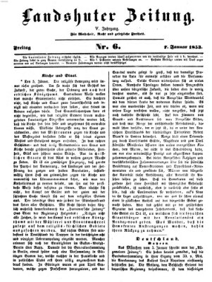 Landshuter Zeitung Freitag 7. Januar 1853