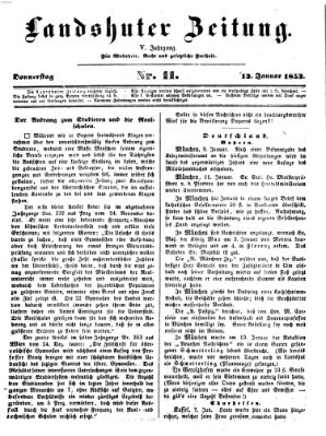 Landshuter Zeitung Donnerstag 13. Januar 1853