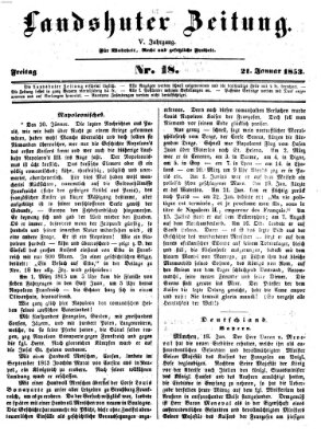 Landshuter Zeitung Freitag 21. Januar 1853