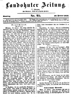 Landshuter Zeitung Samstag 29. Januar 1853