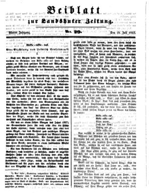 Landshuter Zeitung Montag 18. Juli 1853