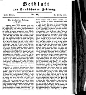 Landshuter Zeitung Montag 26. Dezember 1853