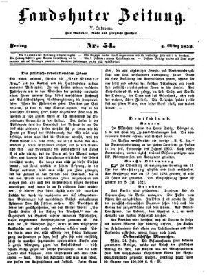 Landshuter Zeitung Freitag 4. März 1853