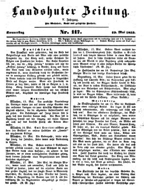 Landshuter Zeitung Donnerstag 19. Mai 1853