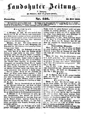 Landshuter Zeitung Donnerstag 23. Juni 1853