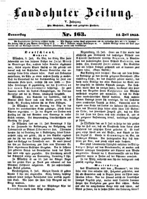 Landshuter Zeitung Donnerstag 14. Juli 1853