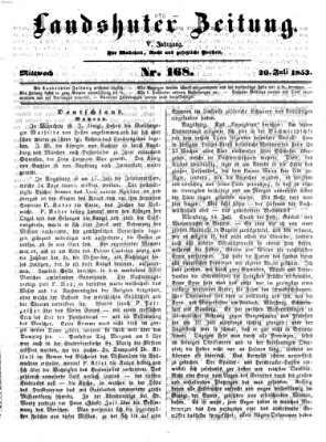 Landshuter Zeitung Mittwoch 20. Juli 1853