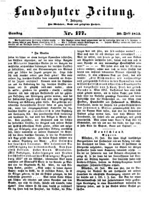 Landshuter Zeitung Samstag 30. Juli 1853