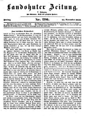 Landshuter Zeitung Freitag 25. November 1853
