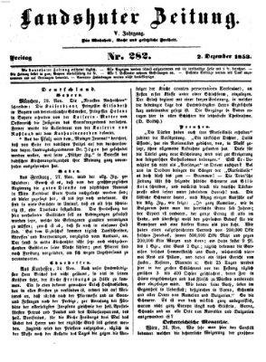 Landshuter Zeitung Freitag 2. Dezember 1853
