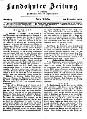 Landshuter Zeitung Samstag 10. Dezember 1853