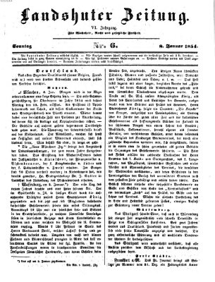 Landshuter Zeitung Sonntag 8. Januar 1854