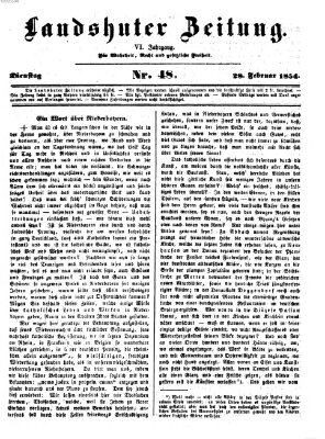 Landshuter Zeitung Dienstag 28. Februar 1854