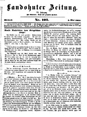 Landshuter Zeitung Mittwoch 3. Mai 1854