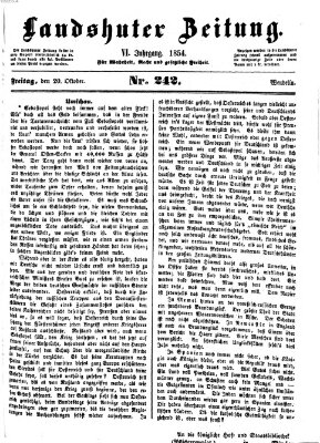 Landshuter Zeitung Freitag 20. Oktober 1854