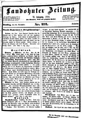 Landshuter Zeitung Samstag 25. November 1854