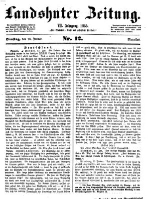 Landshuter Zeitung Dienstag 16. Januar 1855