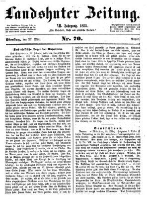 Landshuter Zeitung Dienstag 27. März 1855