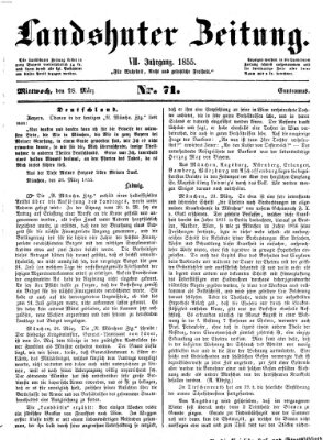 Landshuter Zeitung Mittwoch 28. März 1855