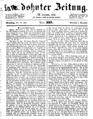 Landshuter Zeitung Dienstag 19. Juni 1855