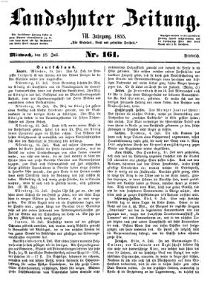Landshuter Zeitung Mittwoch 18. Juli 1855