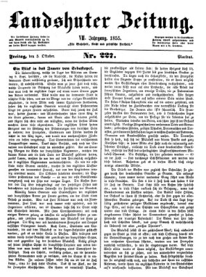 Landshuter Zeitung Freitag 5. Oktober 1855