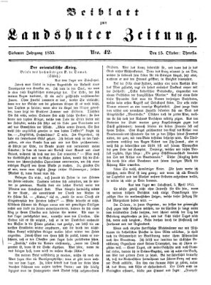 Landshuter Zeitung Montag 15. Oktober 1855