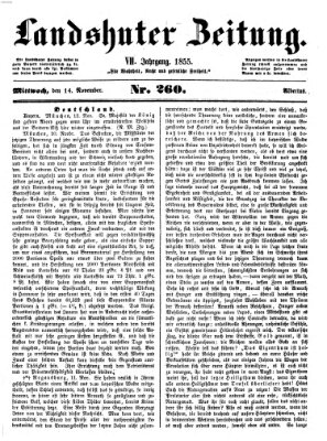 Landshuter Zeitung Mittwoch 14. November 1855