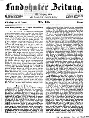 Landshuter Zeitung Dienstag 15. Januar 1856