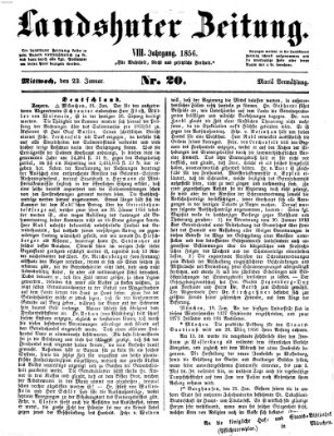 Landshuter Zeitung Mittwoch 23. Januar 1856