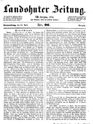 Landshuter Zeitung Donnerstag 24. April 1856